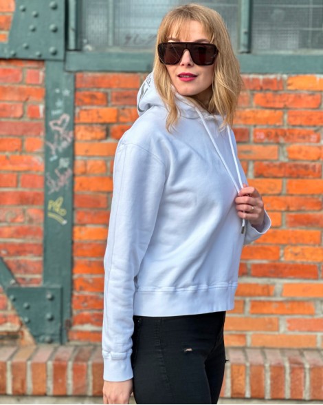 Mikina dámská Dsquared2 ICON bílá s kapucí